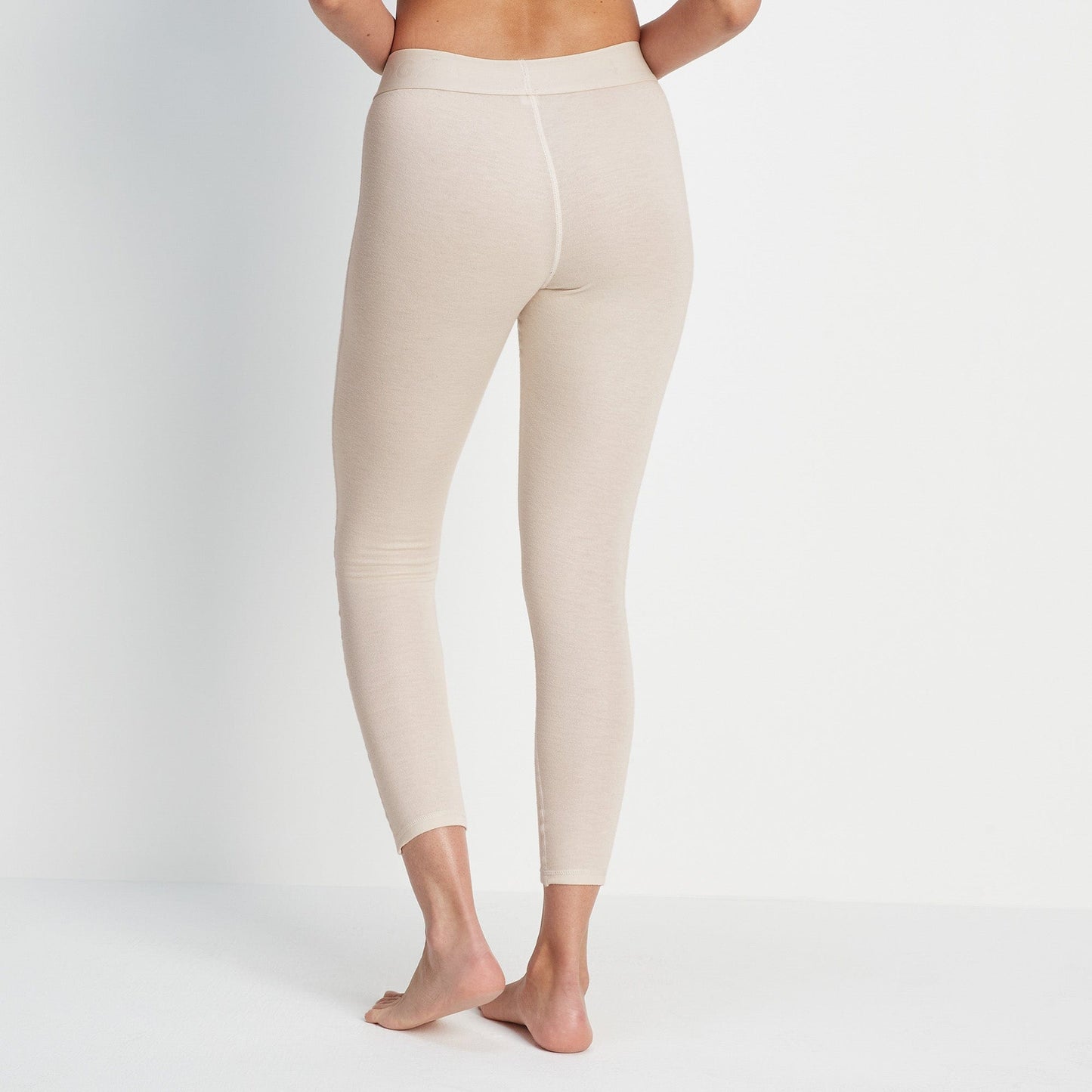 Meru Womens Cashmere Touch Base Layer Leggings - Off White