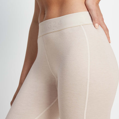 Meru Womens Cashmere Touch Base Layer Leggings - Off White
