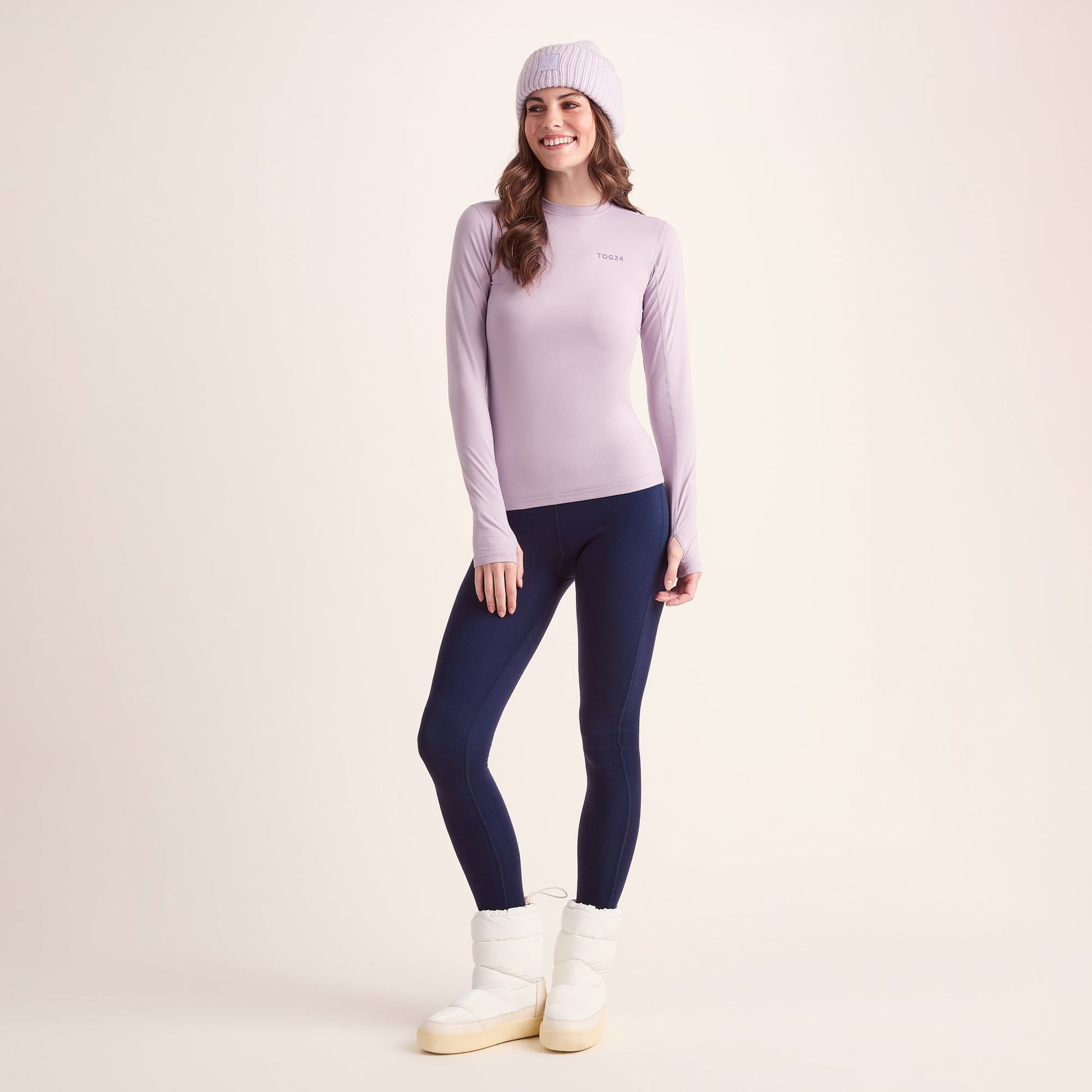 Meru Womens Cashmere Touch Base Layer Leggings - Oxford Blue