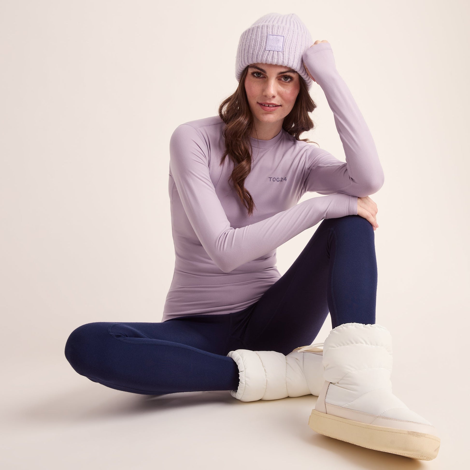 Meru Womens Cashmere Touch Base Layer Leggings - Oxford Blue