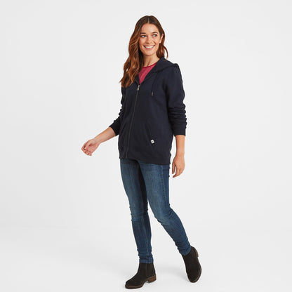 Mia Womens Supersoft Zip Hoody - Dark Indigo