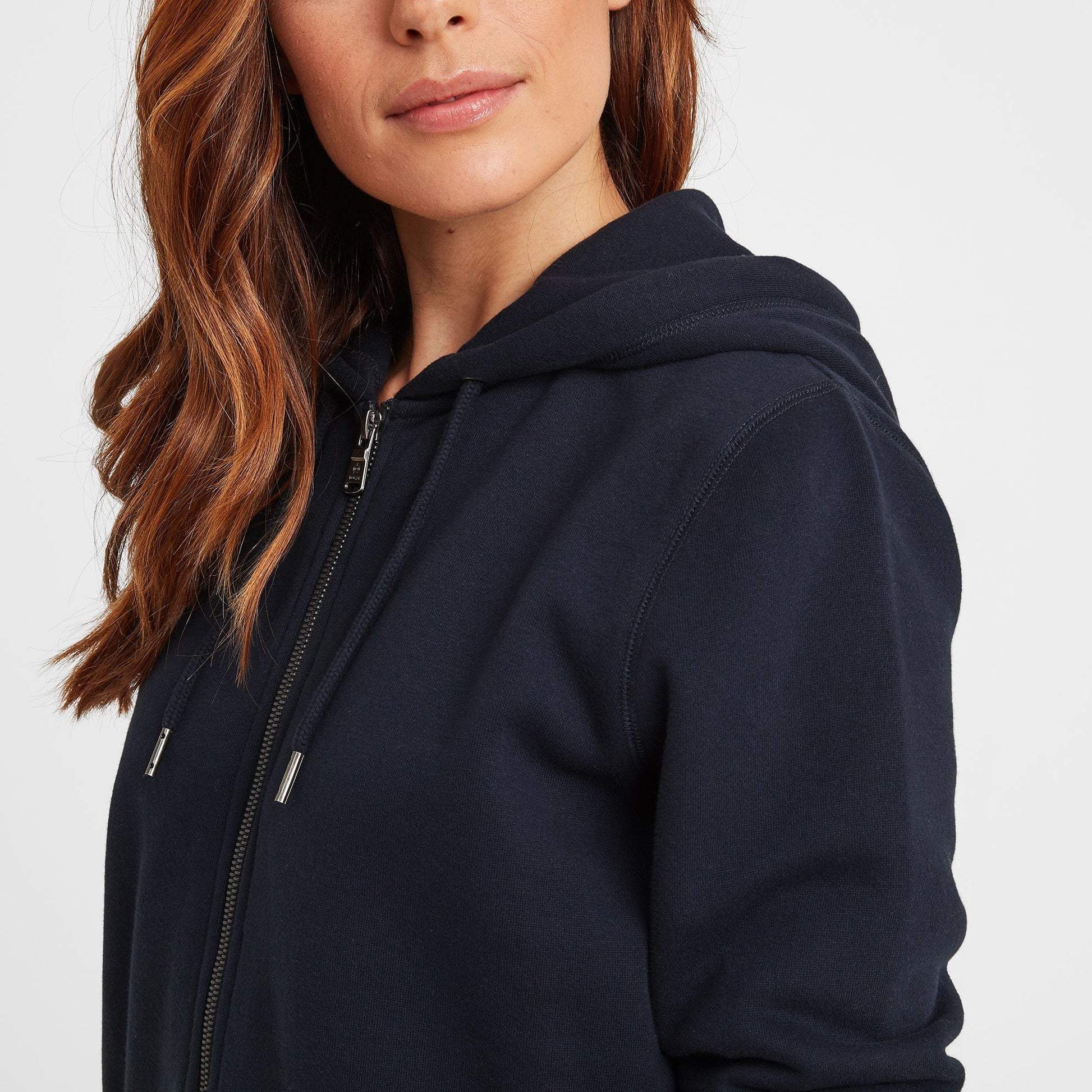 Mia Womens Supersoft Zip Hoody - Dark Indigo