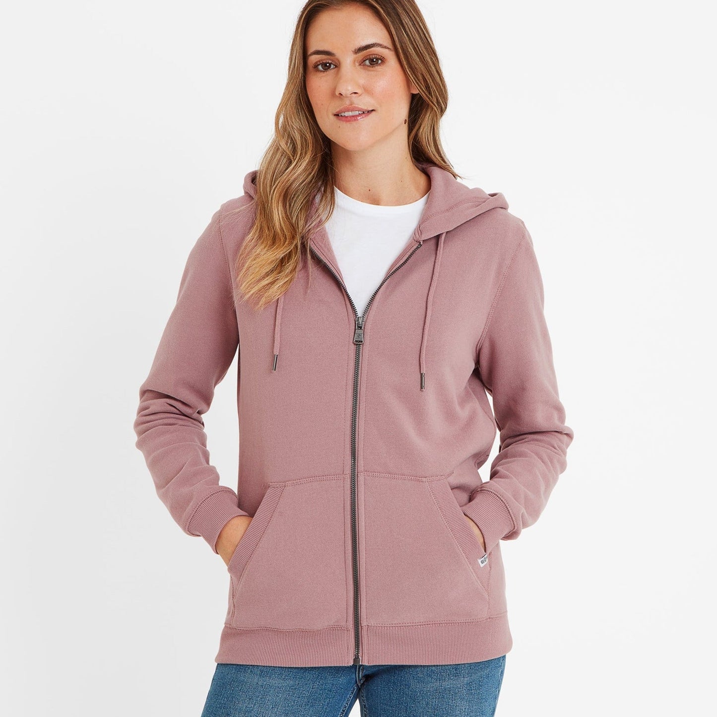 Mia Womens Supersoft Zip Hoody - Faded Pink