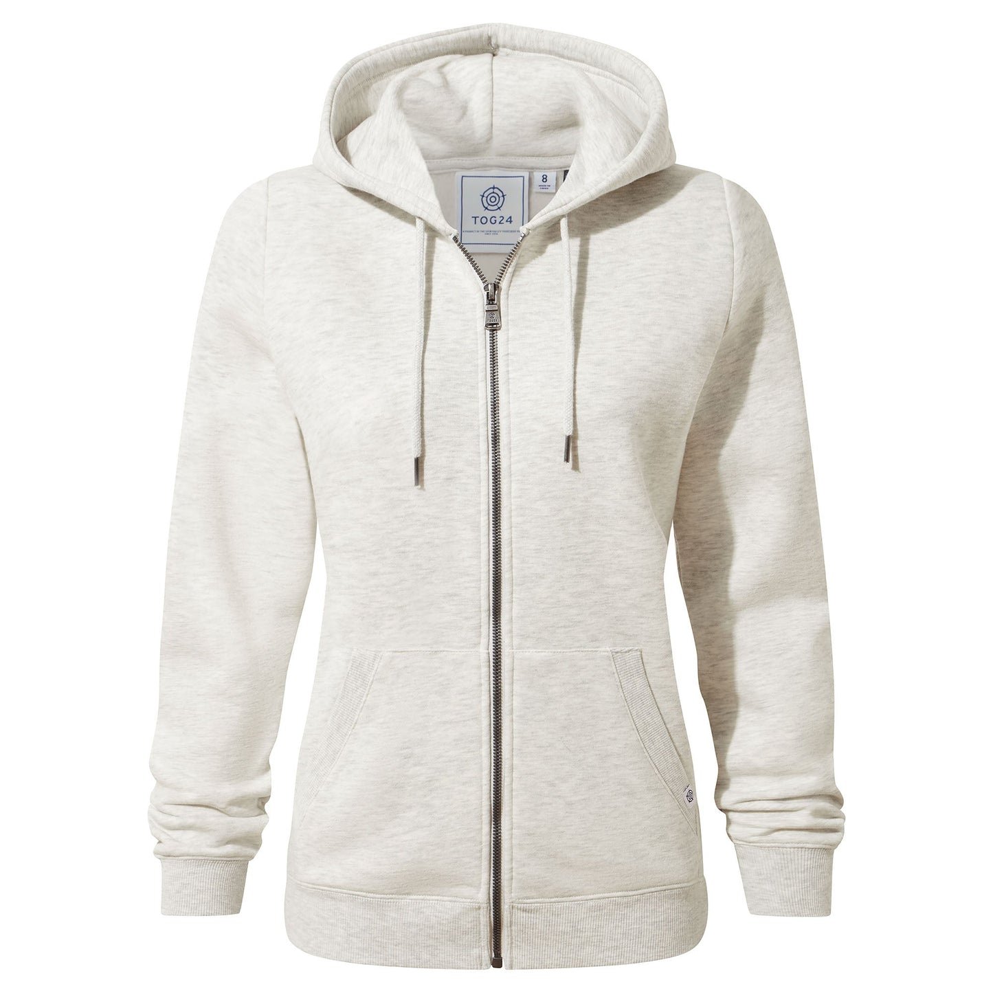 Mia Womens Supersoft Zip Hoody - Oatmeal Marl
