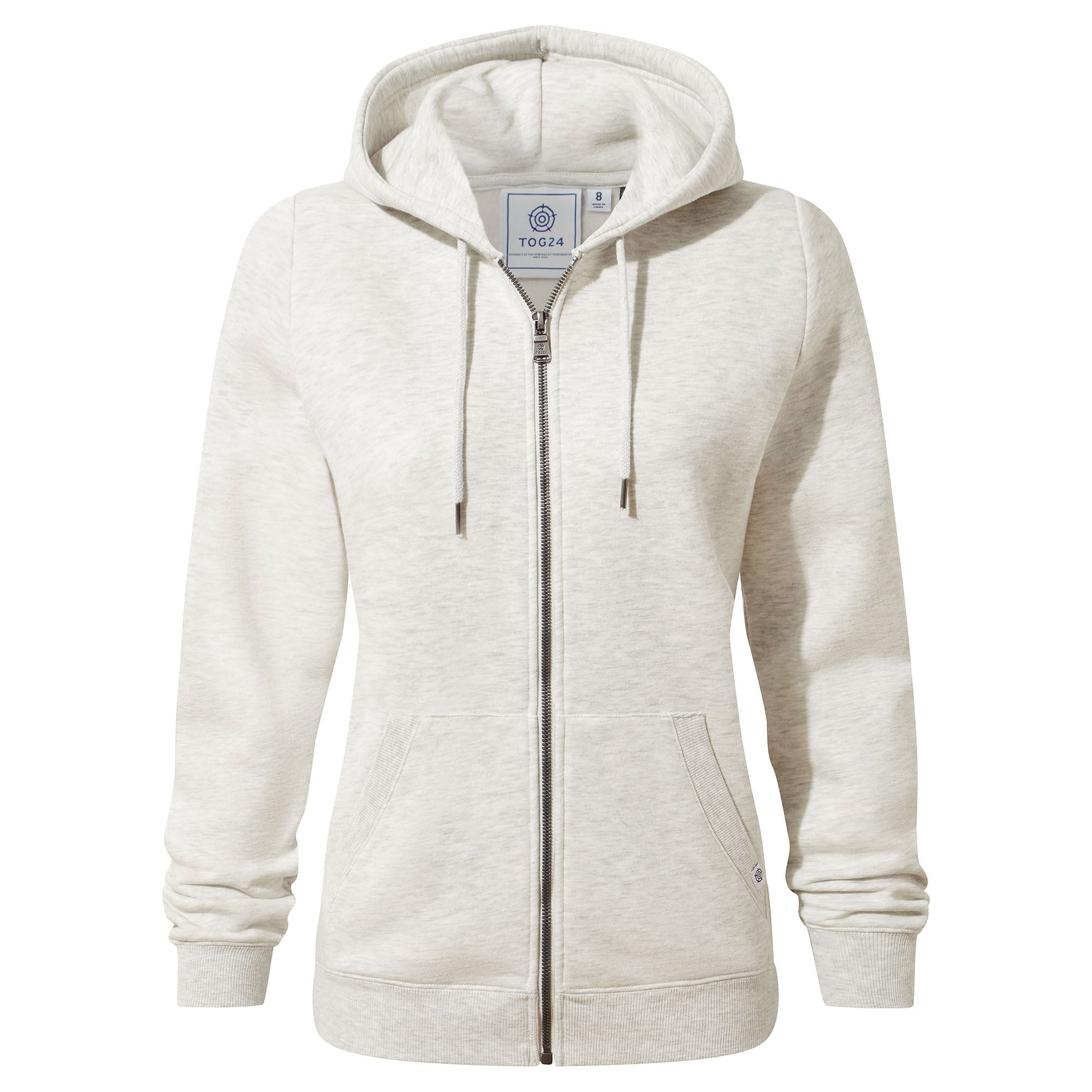 Mia Womens Supersoft Zip Hoody - Oatmeal Marl