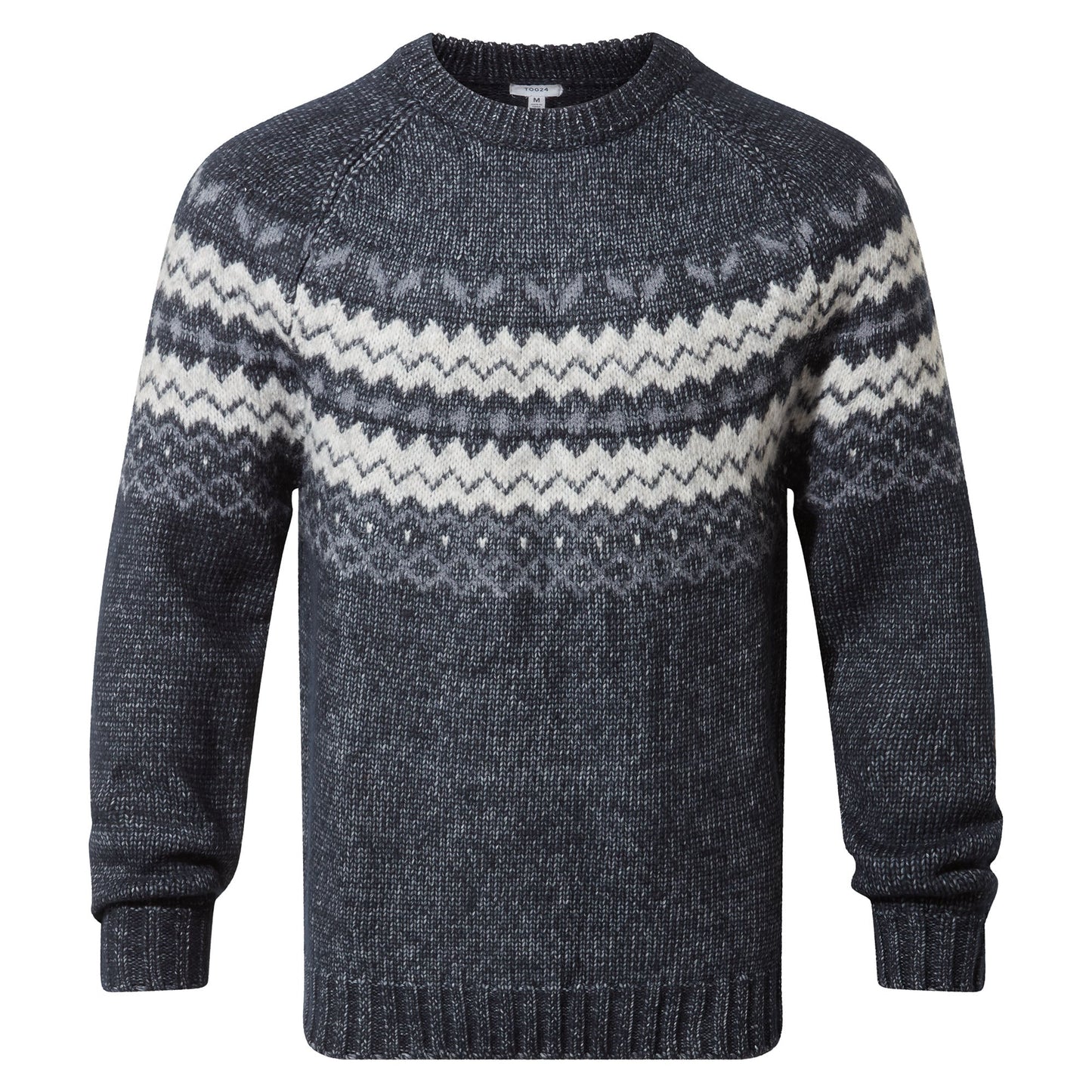 Michael Mens Chunky Knitted Jumper - Dark Indigo Marl