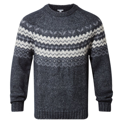 Michael Mens Chunky Knitted Jumper - Dark Indigo Marl