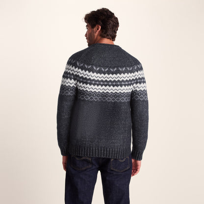 Michael Mens Chunky Knitted Jumper - Dark Indigo Marl