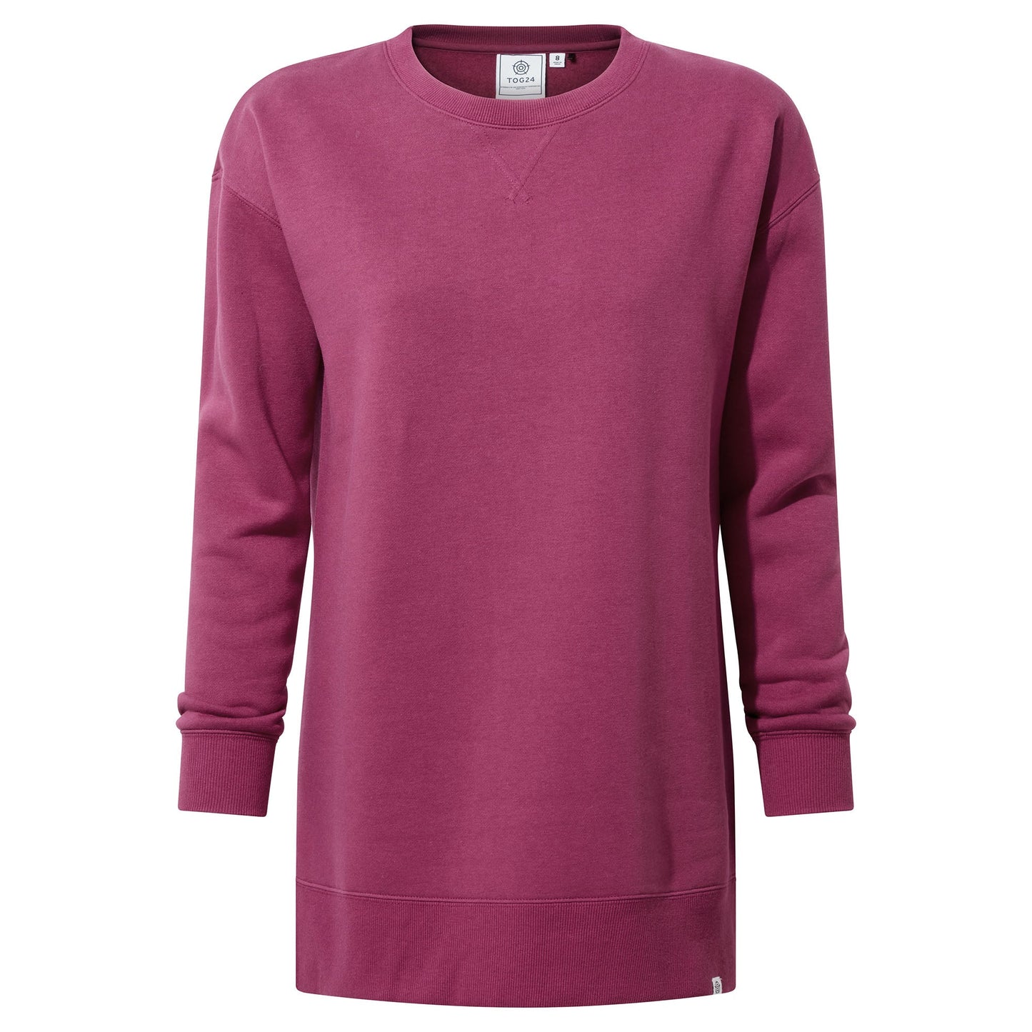 Michelle Womens Cotton Blend Sweat - Washed Burgundy