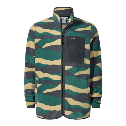 Miles Mens Relaxed Fit Microfleece Jacket - Sand Landscape Print