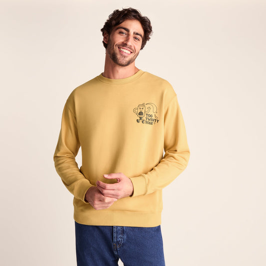 Miller Mens Relaxed Fit Supersoft Hattie Clark Sweat - Pale Amber