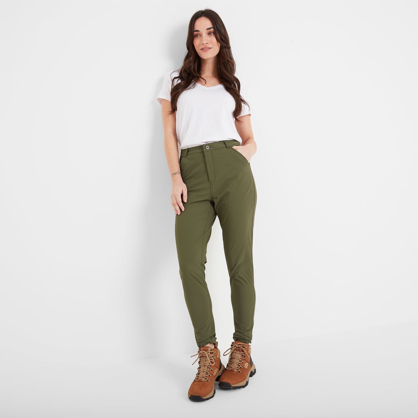 Milton Womens Water Resistant Slim Trouser Short - Khaki