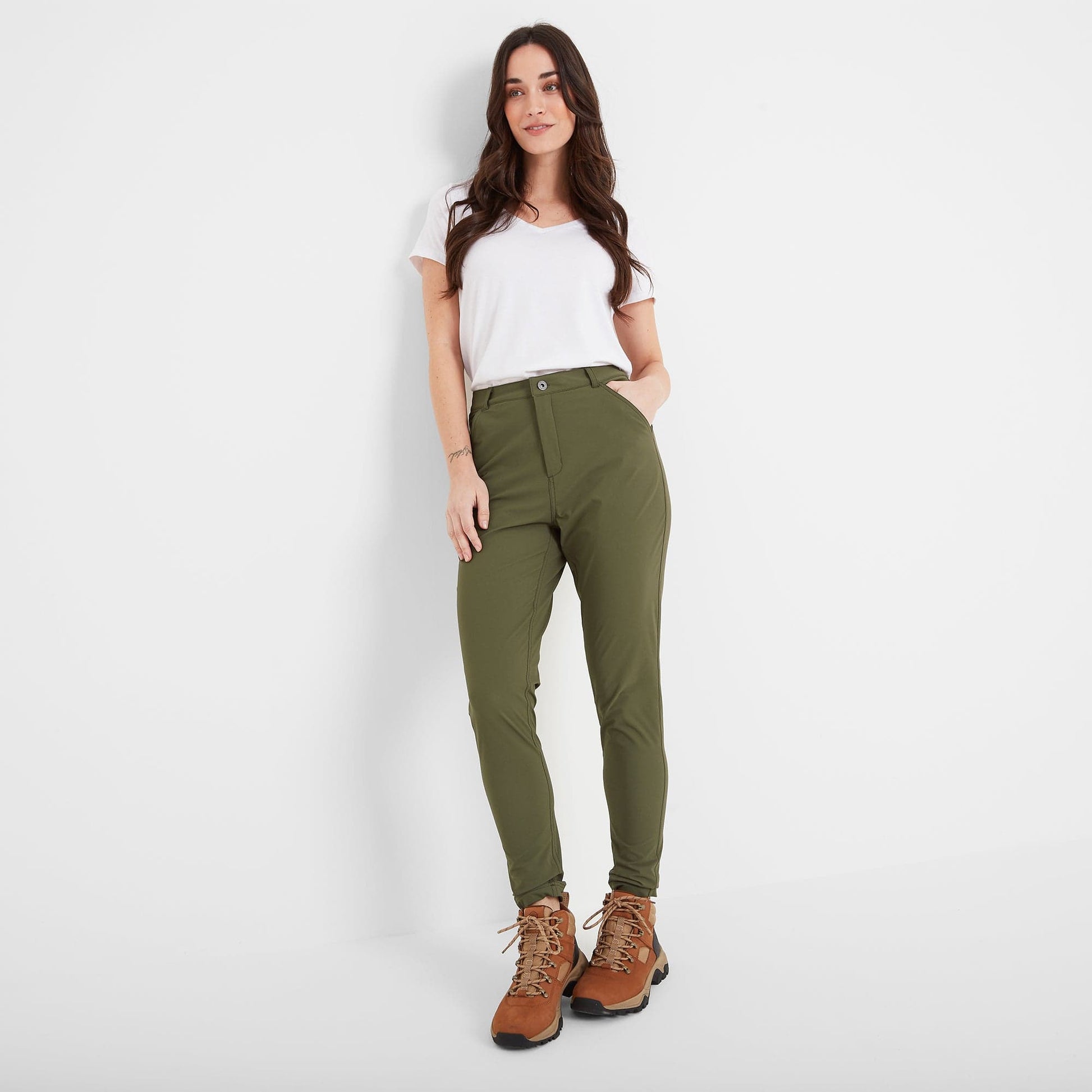 Milton Womens Water Resistant Slim Trouser Short - Khaki