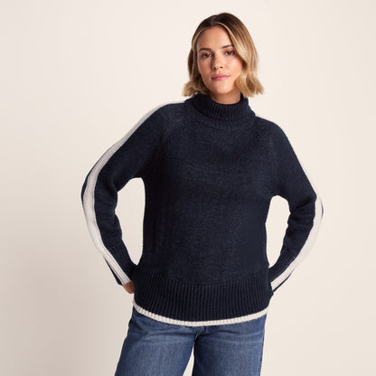 Moira Womens Knitted Jumper - Oxford Blue