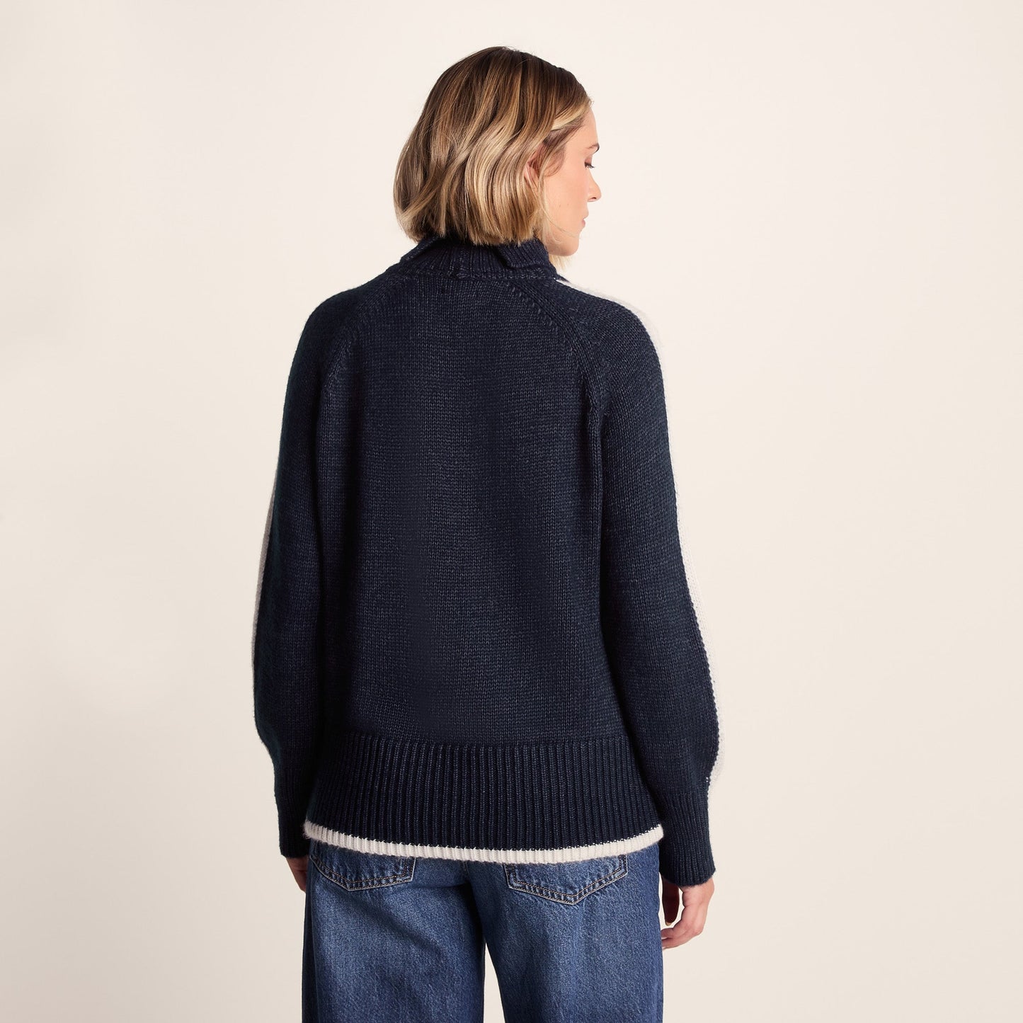 Moira Womens Knitted Jumper - Oxford Blue