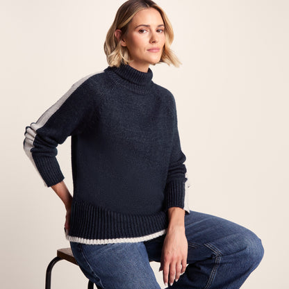Moira Womens Knitted Jumper - Oxford Blue