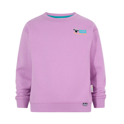 Montadale Kids Shaun the Sheep Crew Sweat - Lilac Haze