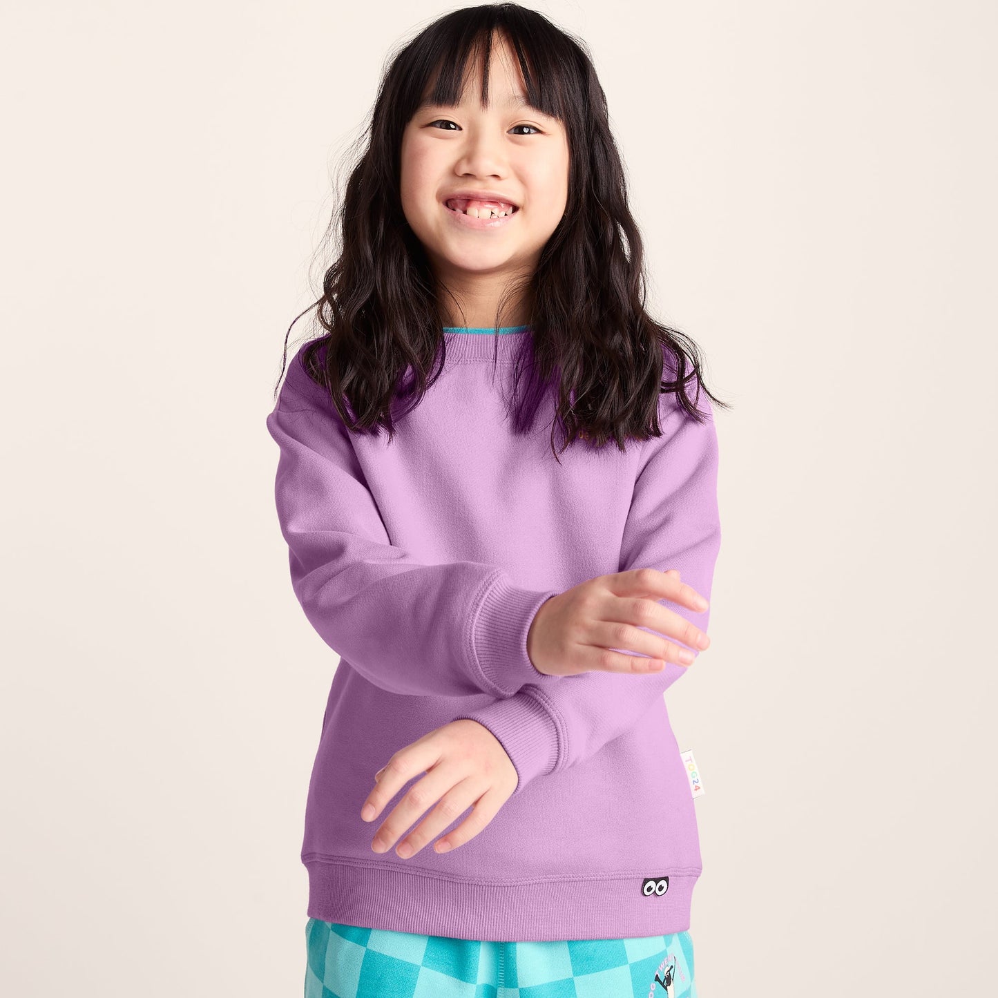Montadale Kids Shaun the Sheep Crew Sweat - Lilac Haze