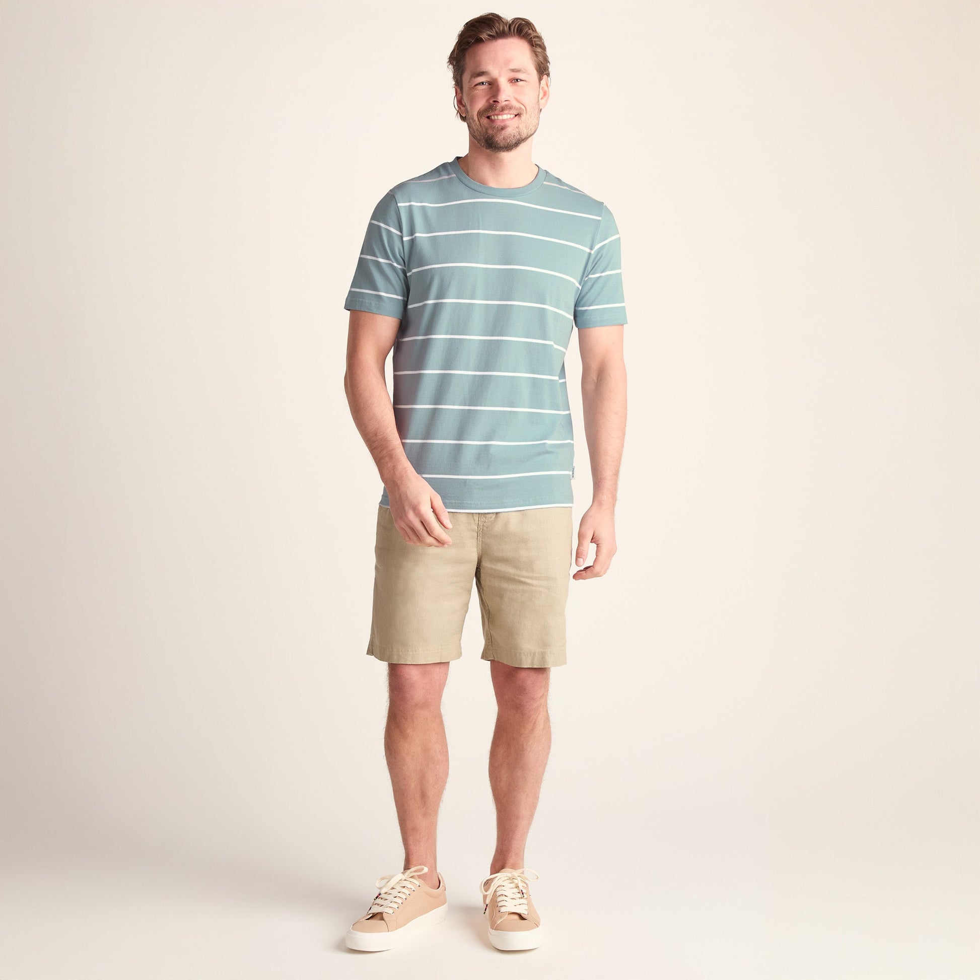 Morar Mens 100% Cotton Supersoft T-Shirt - Summer Sky Stripe