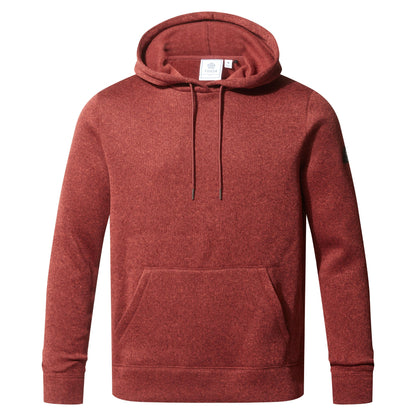 Mosby Mens Supersoft Knitlook Fleece Hoody - Clay Marl