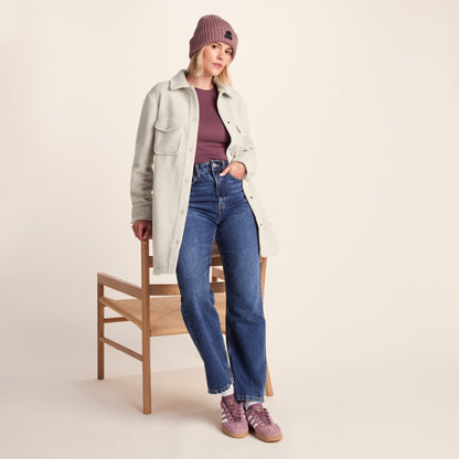 Nayla Womens Long Shacket - Warm Cloud