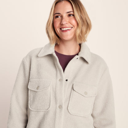 Nayla Womens Long Shacket - Warm Cloud