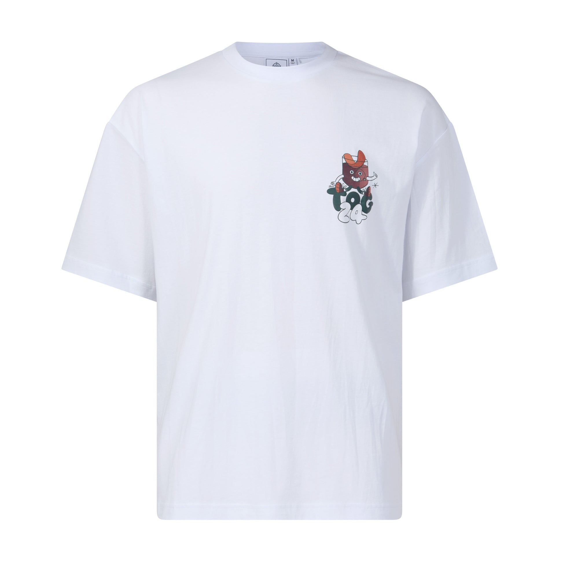 Negroni Mens Relaxed Fit 100% Cotton Supersoft Hattie Clark T-Shirt - Optic White