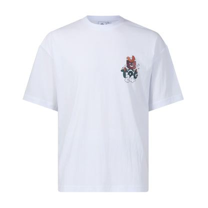 Negroni Mens Relaxed Fit 100% Cotton Supersoft Hattie Clark T-Shirt - Optic White