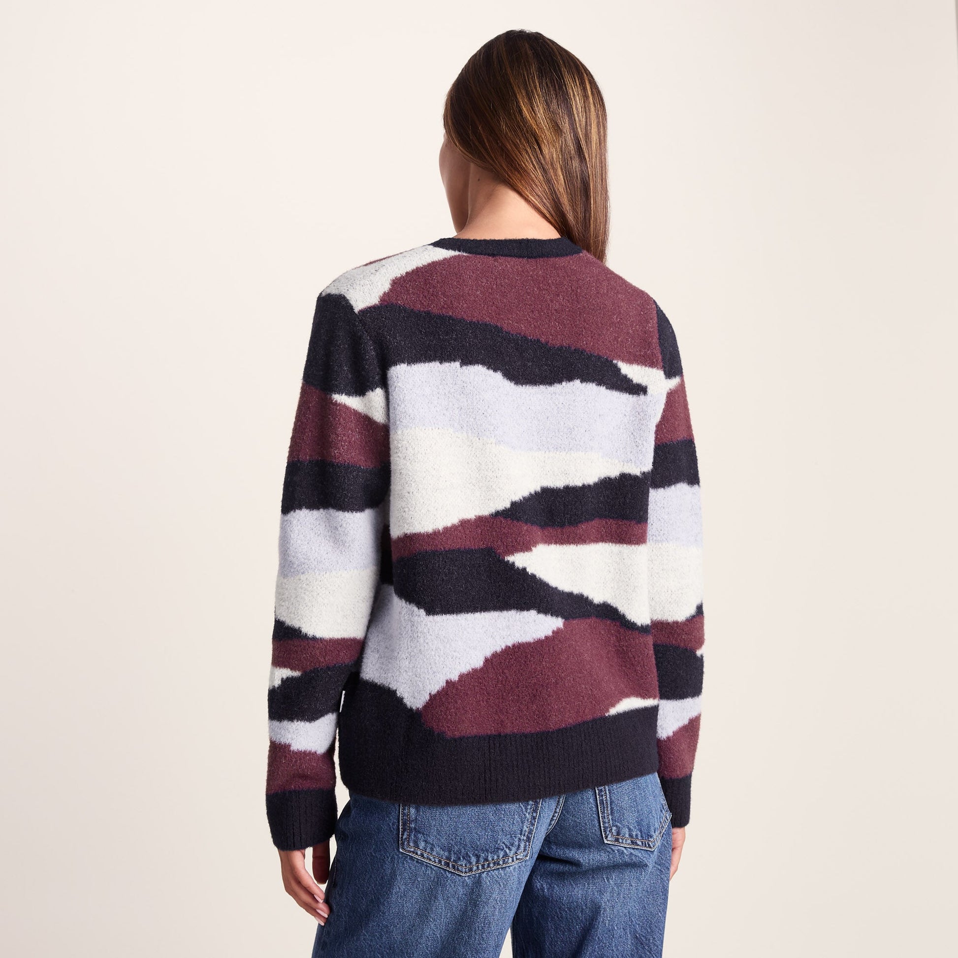 Niamh Womens Chunky Knitted Jumper - Landscape Knit