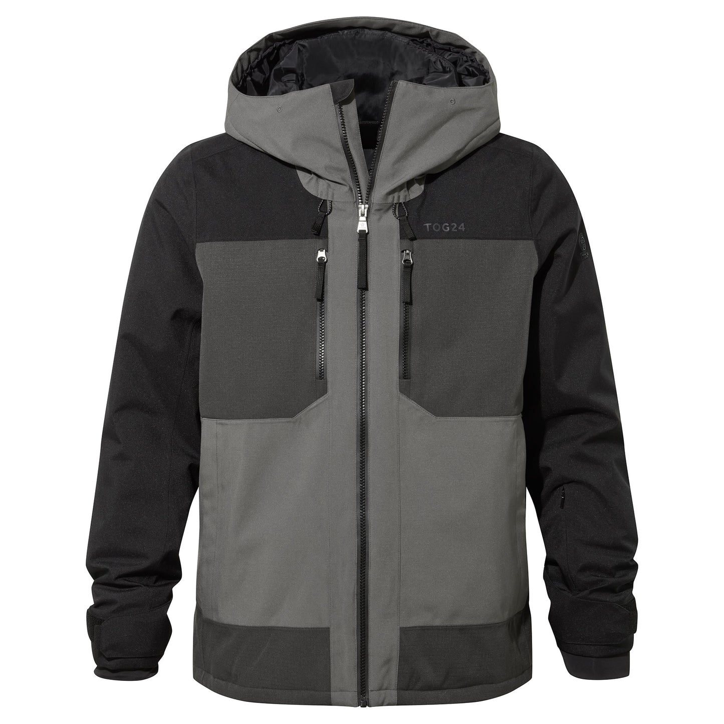 Nitehawk Mens Ski Jacket - Steel Grey/Soot Grey/Black