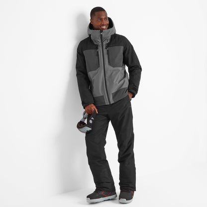 Nitehawk Mens Ski Jacket - Steel Grey/Soot Grey/Black