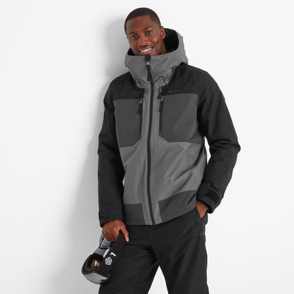 Nitehawk Mens Ski Jacket - Steel Grey/Soot Grey/Black