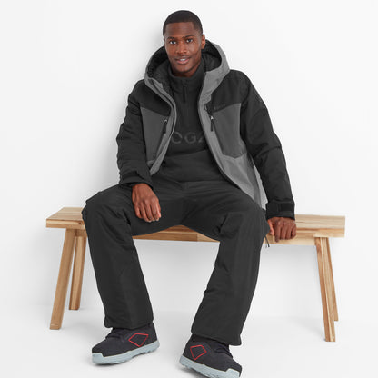 Nitehawk Mens Ski Jacket - Steel Grey/Soot Grey/Black
