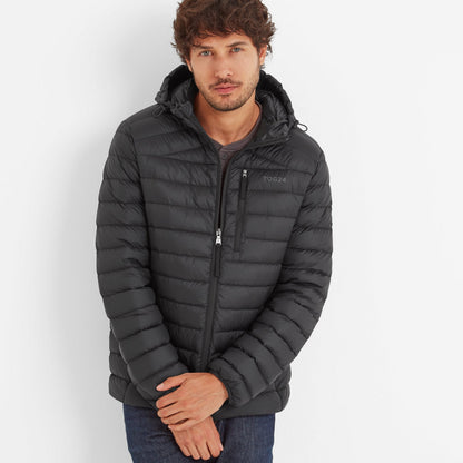 North Mens RDS Certified Down Hooded Jacket - Black