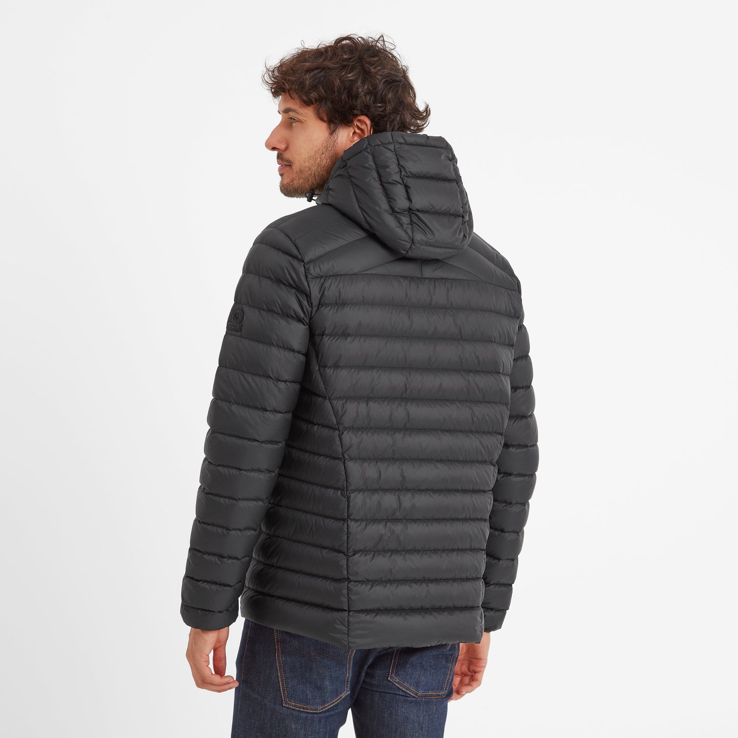 North Mens RDS Certified Down Hooded Jacket - Black