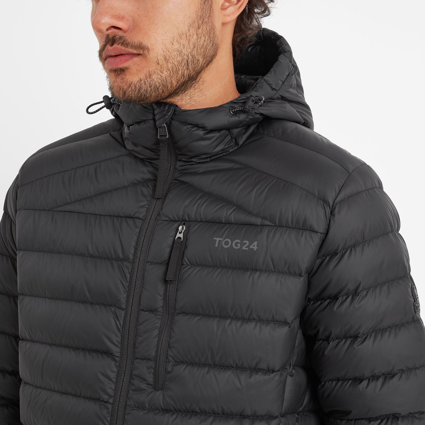 North Mens RDS Certified Down Hooded Jacket - Black