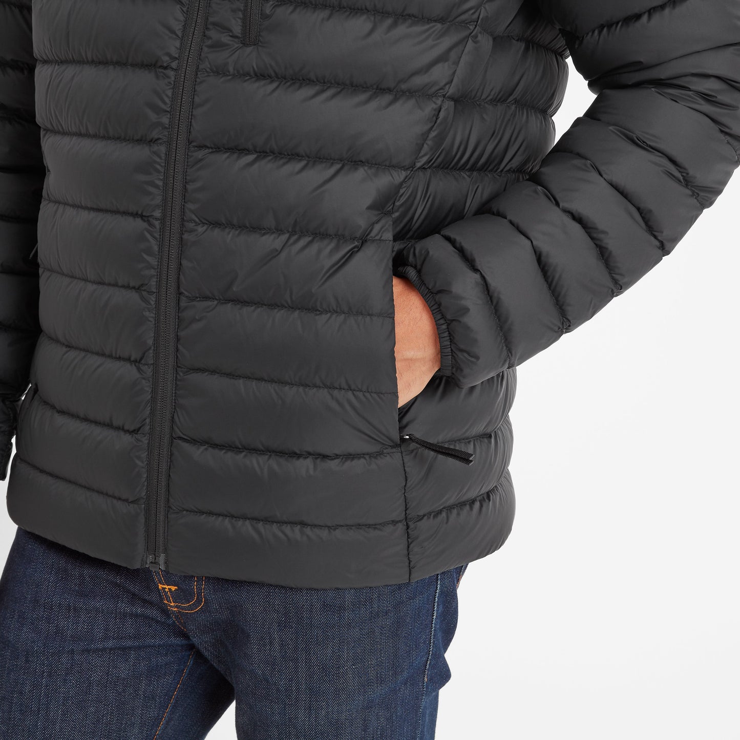 North Mens RDS Certified Down Hooded Jacket - Black