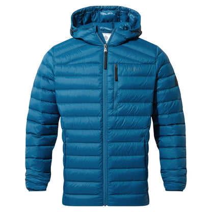 North Mens RDS Certified Down Hooded Jacket - Marine Blue
