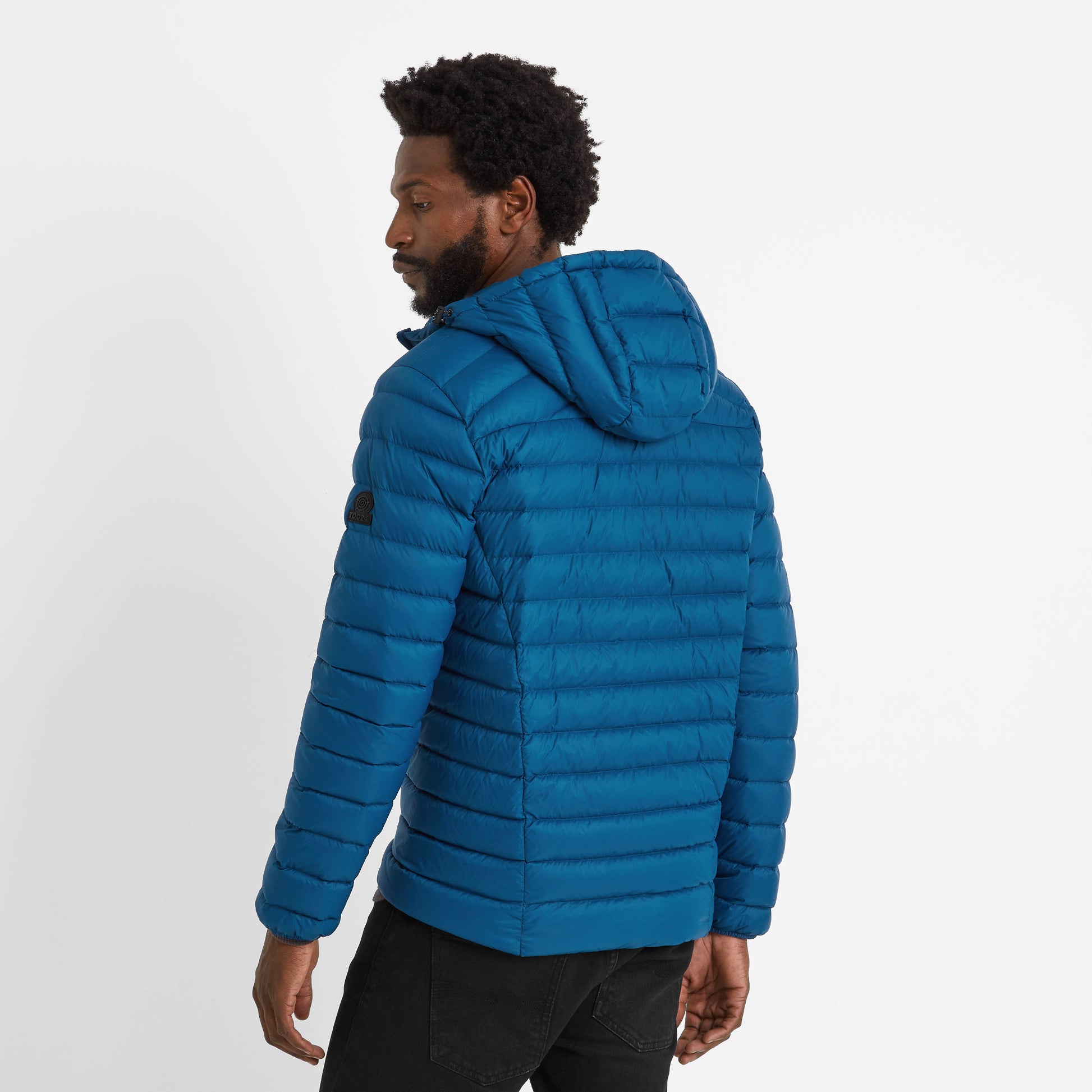 North Mens RDS Certified Down Hooded Jacket - Marine Blue