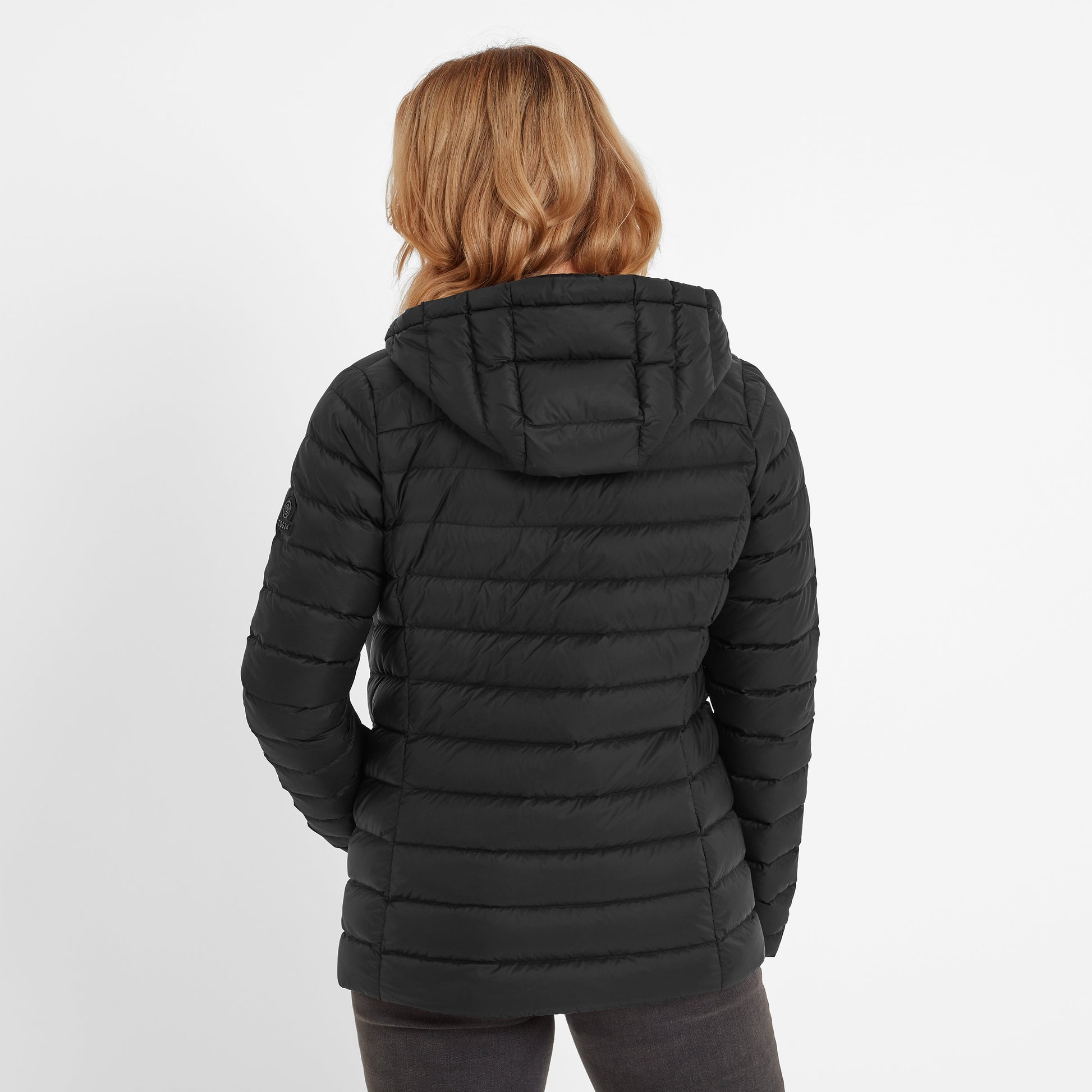 North Womens RDS Certified Down Hooded Jacket - Black