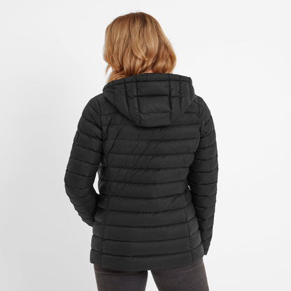 North Womens RDS Certified Down Hooded Jacket - Black