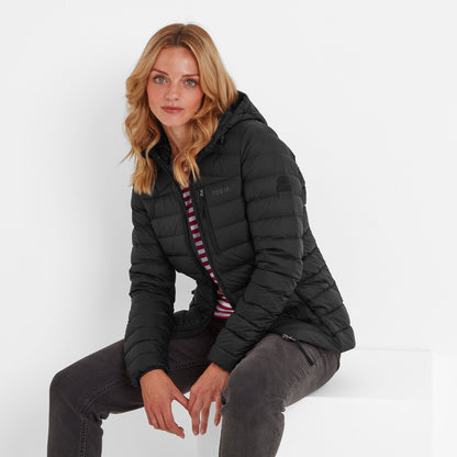 North Womens RDS Certified Down Hooded Jacket - Black