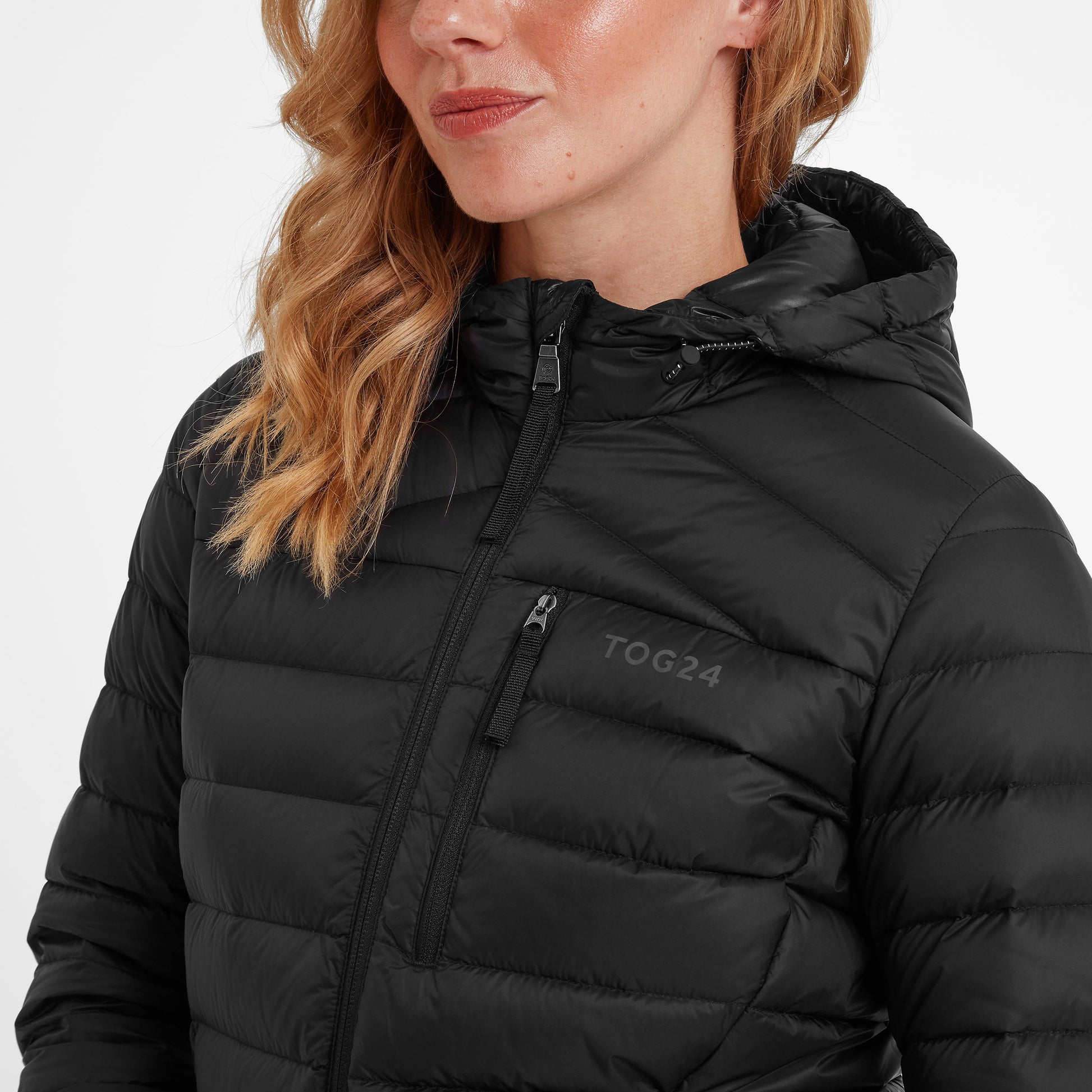 North Womens RDS Certified Down Hooded Jacket - Black