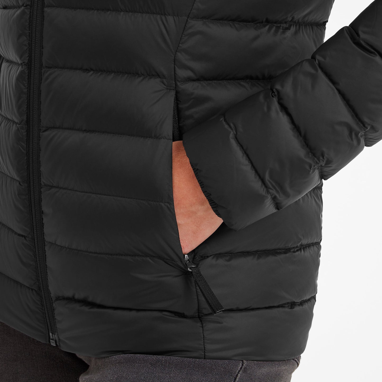 North Womens RDS Certified Down Hooded Jacket - Black