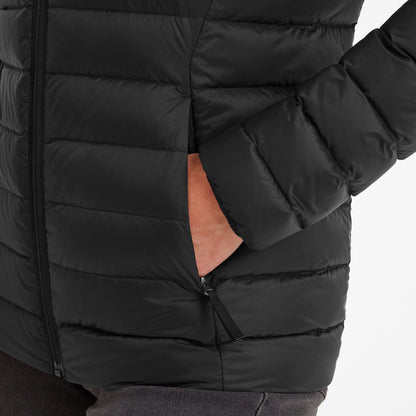North Womens RDS Certified Down Hooded Jacket - Black