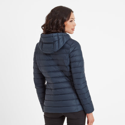 North Womens RDS Certified Down Hooded Jacket - Dark Indigo
