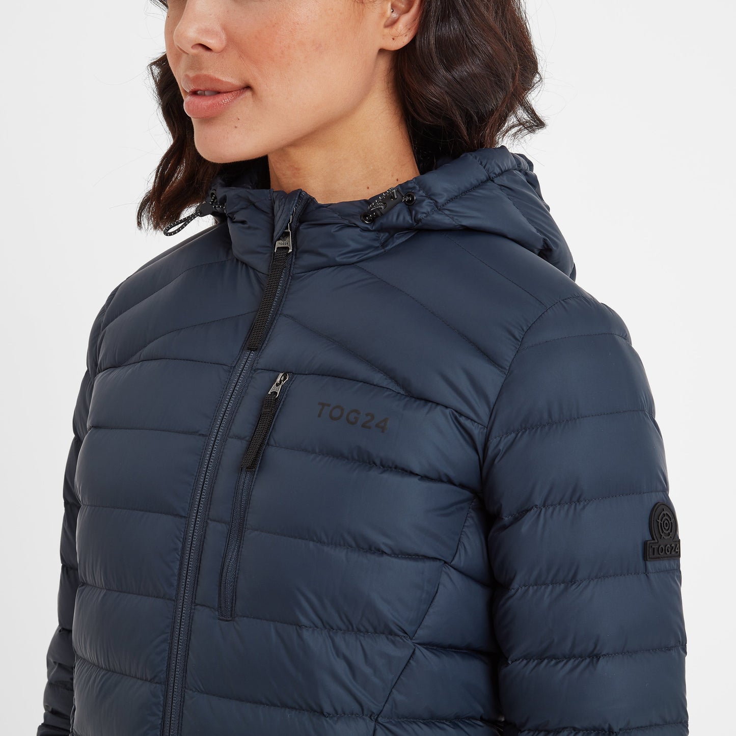 North Womens RDS Certified Down Hooded Jacket - Dark Indigo