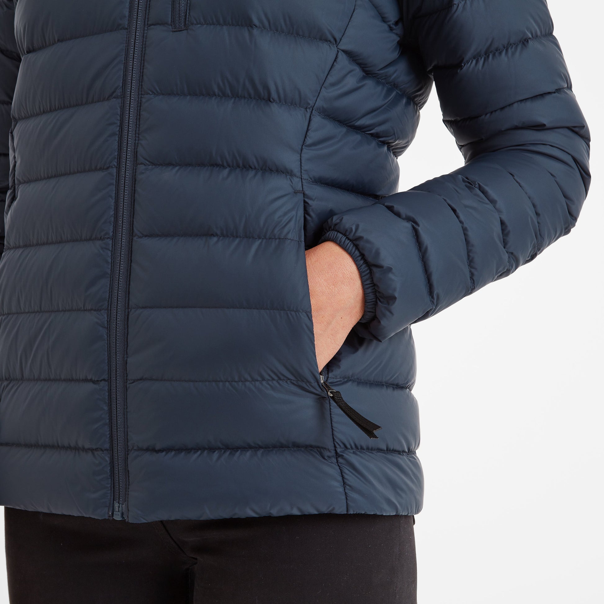 North Womens RDS Certified Down Hooded Jacket - Dark Indigo