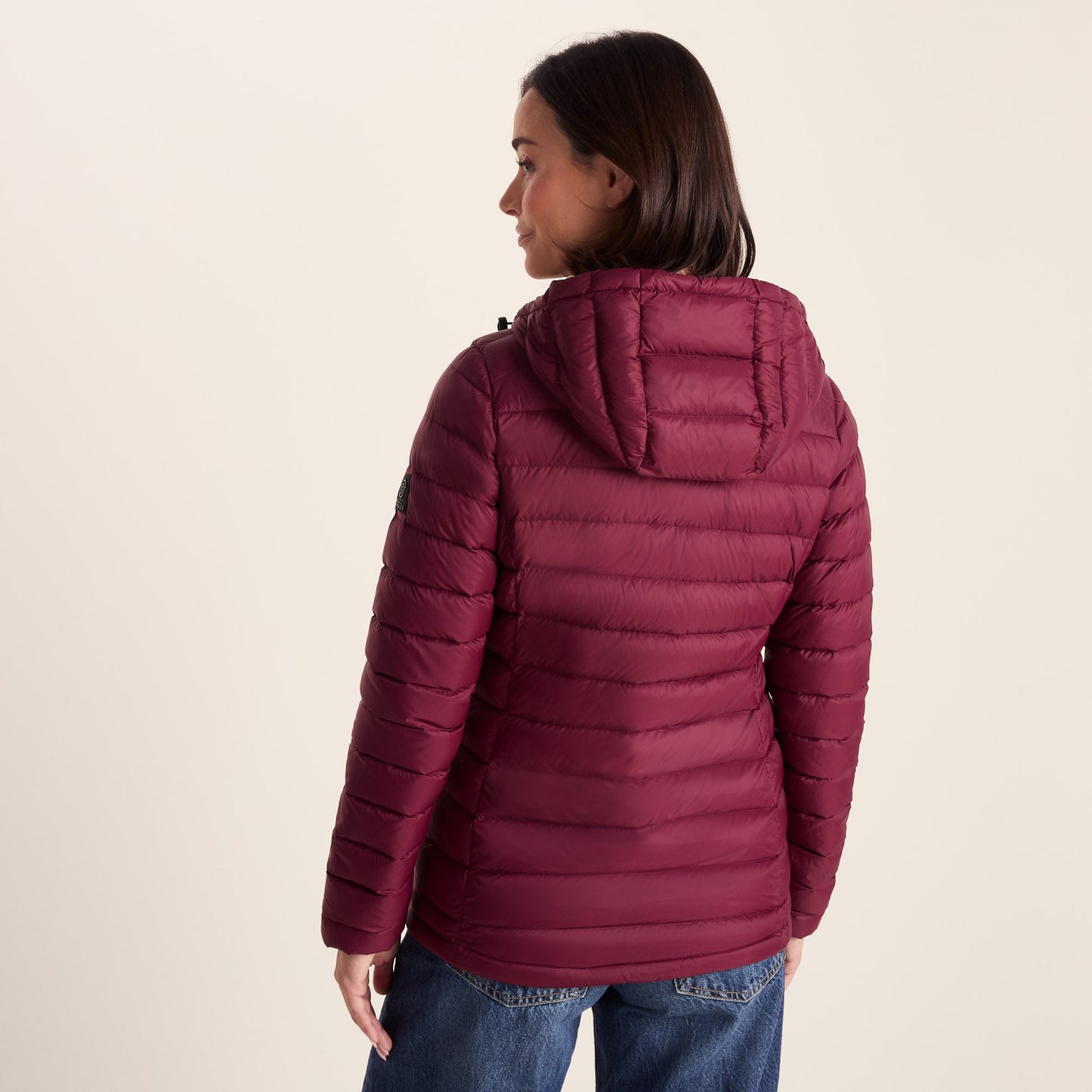 North Womens RDS Certified Down Hooded Jacket - Burgundy