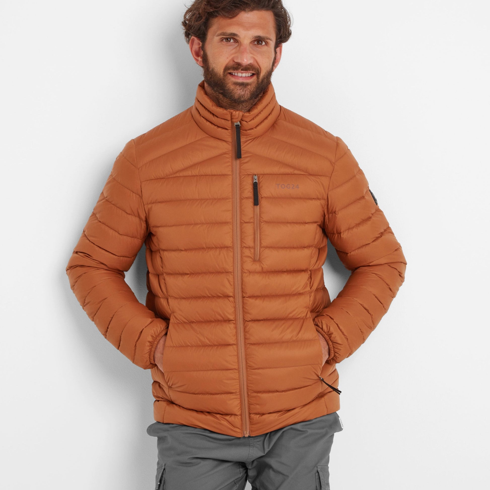 North Mens RDS Certified Down Jacket - Rust